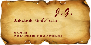 Jakubek Grácia névjegykártya